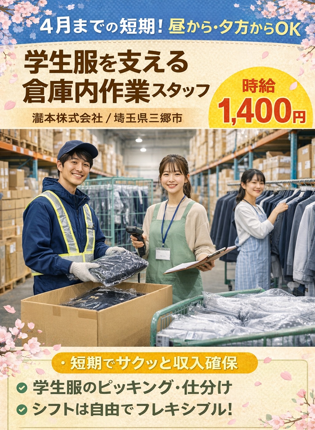 瀧本株式会社東日本物流センターの派遣 倉庫内・軽作業 人材派遣の求人情報イメージ1
